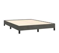 vidaXL Giroletto senza Materasso Grigio Scuro 140x190 cm Velluto