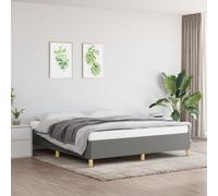 vidaXL Giroletto senza Materasso Grigio Scuro 160x200 cm Tessuto