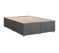 vidaXL Giroletto senza Materasso Grigio Scuro 160x200 cm Tessuto, rete letto, giroletto con piattaforma, giroletto imbottito, mobili camera da letto