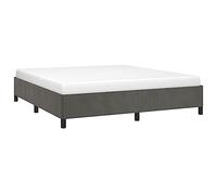 vidaXL Giroletto Senza Materasso Grigio Scuro 160x200 cm Velluto