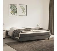 VIDAXL - Giroletto Grigio Scuro 160x200 cm in Velluto