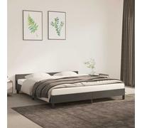 vidaXL Giroletto senza Materasso Grigio Scuro 180x200 cm Velluto