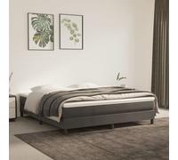 VIDAXL - Giroletto a Molle Grigio Scuro 180x200 cm in Velluto - SPEDIZIONE GRATUITA
