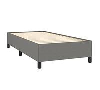 vidaXL Giroletto Senza Materasso Grigio Scuro 90x190 cm Tessuto