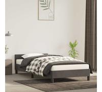 vidaXL Giroletto senza Materasso Grigio Scuro 90x190 cm Velluto