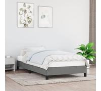 vidaXL Giroletto senza Materasso Grigio Scuro 90x200 cm Tessuto