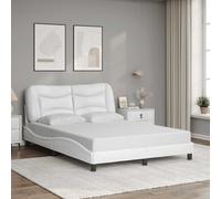 vidaXL Giroletto senza Materasso Hvar Bianco 120x200 cm in Similpelle