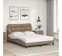 vidaXL Giroletto senza Materasso Hvar Cappuccino 140x200 cm in Similpelle