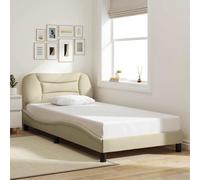 vidaXL Giroletto senza Materasso Hvar Crema 100x200 cm in Tessuto