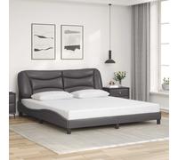 vidaXL Giroletto senza Materasso Hvar Grigio 180x200 cm in Similpelle