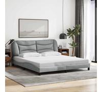 vidaXL Giroletto senza Materasso Hvar Grigio Chiaro 180x200 cm Tessuto