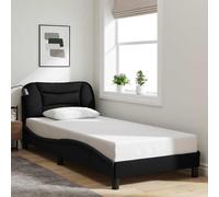 vidaXL Giroletto senza Materasso Hvar Nero 90x200 cm in Tessuto