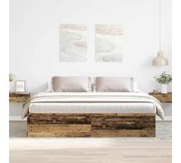 vidaXL Giroletto Senza Materasso Legno Antico 200x200 cm in Truciolato, mobili Camera da Letto, Base del Letto, Letto Matrimoniale, Letto
