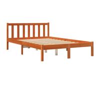 vidaXL Giroletto Senza Materasso Marrone Cera 120x200 cm Legno di Pino