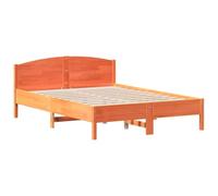 vidaXL Giroletto senza Materasso Marrone Cera 150x200 cm Legno di Pino