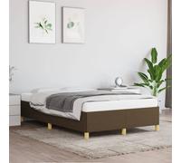 vidaXL Giroletto senza Materasso Marrone Scuro 120x200 cm Tessuto