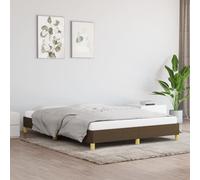 vidaXL Giroletto senza Materasso Marrone Scuro 140x200 cm Tessuto