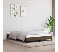 vidaXL Giroletto senza Materasso Marrone Scuro 140x200 cm Tessuto