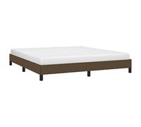 vidaXL Giroletto senza Materasso Marrone Scuro 160x200 cm Tessuto