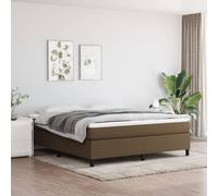 vidaXL Giroletto a Molle Marrone Scuro 180x200 cm in Tessuto
