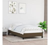 vidaXL Giroletto senza Materasso Marrone Scuro 90x190 cm Tessuto