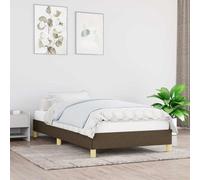 vidaXL Giroletto senza Materasso Marrone Scuro 90x190 cm Tessuto
