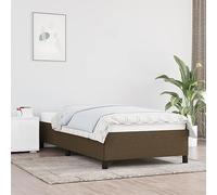 vidaXL Giroletto Senza Materasso Marrone Scuro 90x200 cm Tessuto