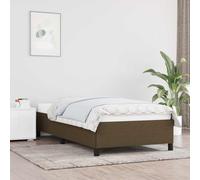 vidaXL Giroletto senza Materasso Marrone Scuro 90x200 cm Tessuto