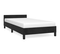 vidaXL Giroletto senza Materasso Nero 100x200 cm in Velluto