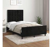 vidaXL Giroletto senza Materasso Nero 120x200 cm Velluto