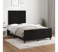 VIDAXL - Giroletto Con Testiera Nero 120x200 Cm In Velluto - SPEDIZIONE GRATUITA