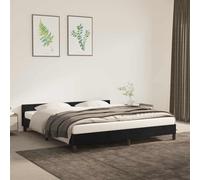 vidaXL Giroletto con Testiera Nero 180x200 cm in Velluto