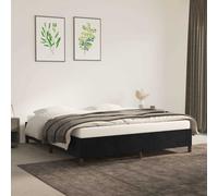 vidaXL Giroletto senza Materasso Nero 180x200 cm in Velluto