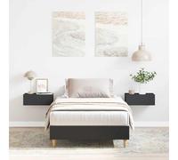 vidaXL Giroletto senza Materasso Nero 75x190 cm in Legno Multistrato