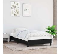 vidaXL Giroletto senza Materasso Nero 90x200 cm in Tessuto