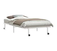 vidaXL Giroletto Senza Materasso Pieghevole Bianco 100x190 cm Acciaio, Struttura Letto in Metallo, Struttura Letto Pieghevole, Base Letto