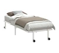 vidaXL Giroletto senza Materasso Pieghevole Bianco 75x190 cm Acciaio, struttura letto in metallo, struttura letto pieghevole, base letto