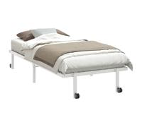 vidaXL Giroletto Senza Materasso Pieghevole Bianco 90x200 cm Acciaio, Struttura Letto in Metallo, Struttura Letto Pieghevole, Base Letto