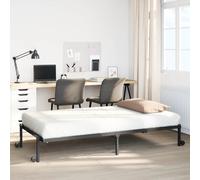 vidaXL Giroletto Senza Materasso Pieghevole Nero 107x203 cm in Acciaio, Struttura Letto in Metallo, Struttura Letto Pieghevole, Base Letto