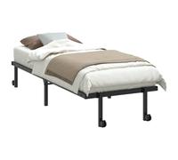 vidaXL Giroletto senza Materasso Pieghevole Nero 75x190 cm in Acciaio, struttura letto in metallo, struttura letto pieghevole, base letto