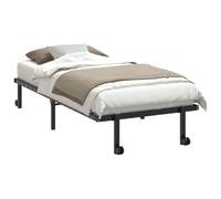 vidaXL Giroletto senza Materasso Pieghevole Nero 90x200 cm in Acciaio, struttura letto in metallo, struttura letto pieghevole, base letto