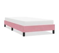 vidaXL Giroletto senza Materasso Rosa 100x220 cm Velluto