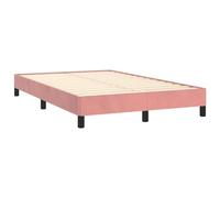 vidaXL Giroletto senza materasso Rosa 120x190 cm Velluto