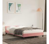 vidaXL Giroletto Senza Materasso Rosa 120x190 cm Velluto