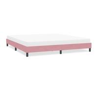 vidaXL Giroletto Senza Materasso Rosa 200x220 cm Velluto, mobili Camera da Letto, Letto Matrimoniale, Letto Imbottito, Rete Letto, Letto in Velluto