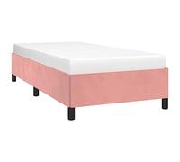 vidaXL Giroletto senza Materasso Rosa 90x190 cm in Velluto