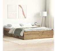 vidaXL Giroletto senza Materasso Rovere Artigianale 120x190cm