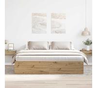 vidaXL Giroletto senza Materasso Rovere Artigianale 180x200 cm