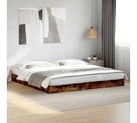 vidaXL Giroletto senza Materasso Rovere Fumo 180x200 cm in Truciolato