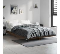 vidaXL Giroletto senza Materasso Rovere Marrone 120x190 cm Truciolato